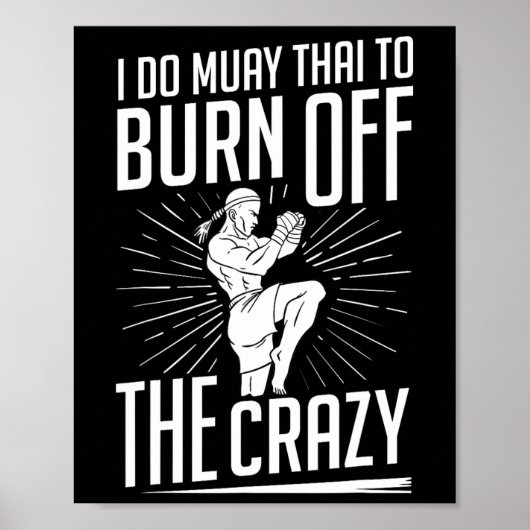 Muay Thai Training Fighter Kickboxing Beginner Box Poster (Voorkant)