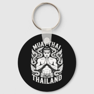 Muay Thai Training Kickboksen Thailand Vintage Tij Sleutelhanger