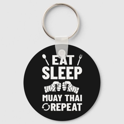 Muay Thai Training Vechters Kickboksen Beginner Bo Sleutelhanger (Voorkant)