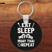 Muay Thai Training Vechters Kickboksen Beginner Bo Sleutelhanger (Voorkant)