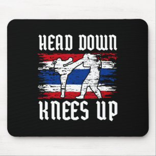 Muay Thai Training Vechtkunst Sporten Hoofd Omlaag Muismat