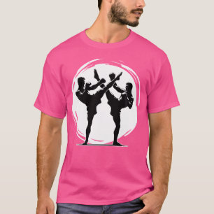 Muay Thai vechter trapt T-shirt
