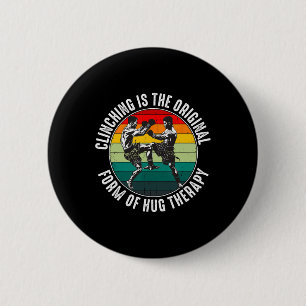 Muay thai vechter voor mannen papa jongens thai ki ronde button 5,7 cm