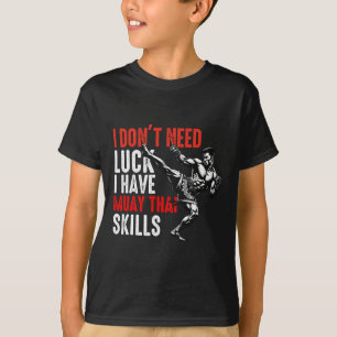 Muay thai vechter voor mannen papa jongens thai ki t-shirt