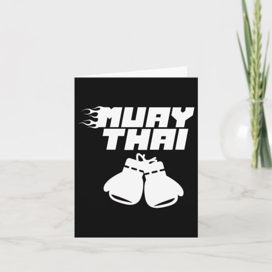 Muay Thai vechtsport vechter Hob Kaart (Voorkant)