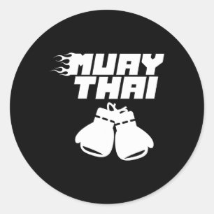 Muay Thai vechtsport vechter Hob Ronde Sticker