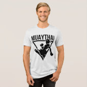 Muay Thai vechtsportschool Tri-Blend Shirt (Voorkant volledig)