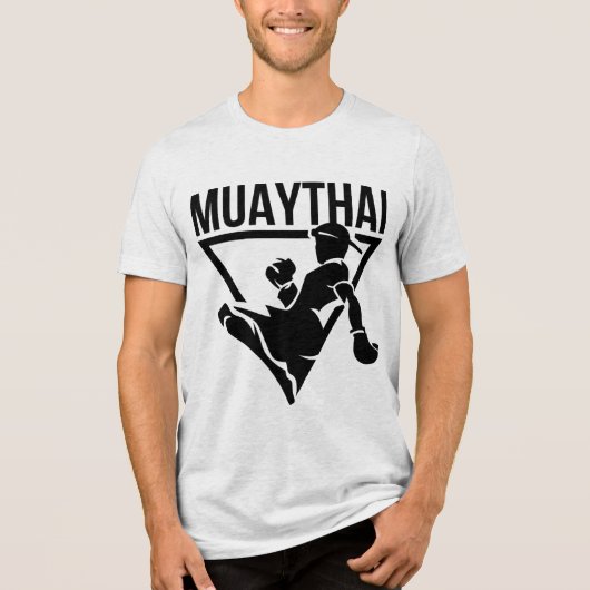 Muay Thai vechtsportschool Tri-Blend Shirt (Voorkant)