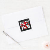 Muay Thai Vierkante Sticker (Envelop)