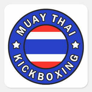 Muay Thai Vierkante Sticker