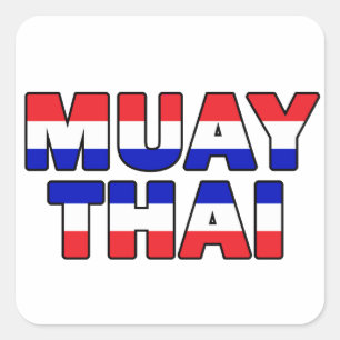 Muay Thai Vierkante Sticker