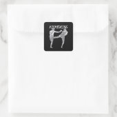 Muay Thai Vierkante Sticker (Tas)