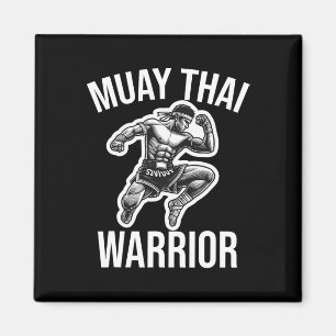 Muay Thai Warrior Boksen Vechten Martial Arts Com Magneet
