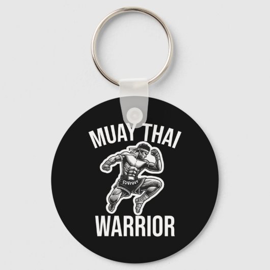 Muay Thai Warrior Boksen Vechten Martial Arts Com Sleutelhanger (Voorkant)