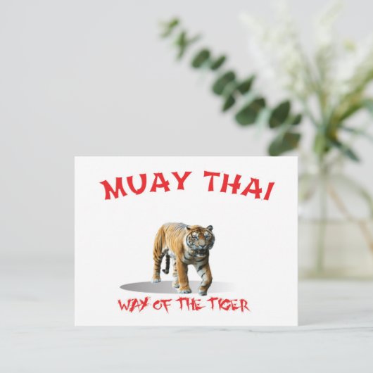 Muay Thai Way van het Briefkaart van de Tijger (Staand voorkant)