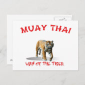 Muay Thai Way van het Briefkaart van de Tijger (Voorkant / Achterkant)