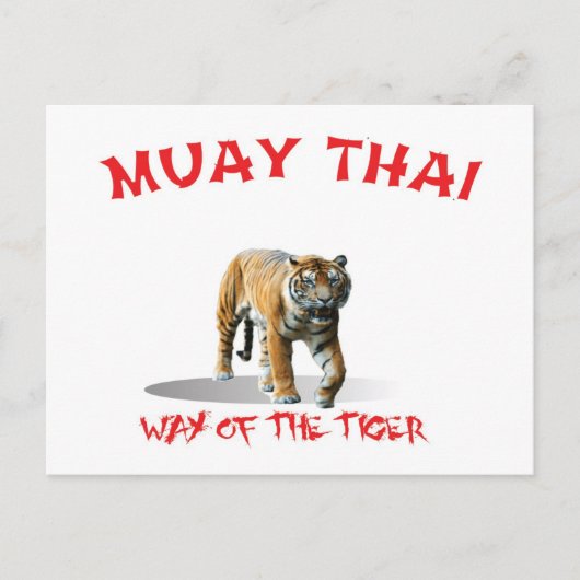 Muay Thai Way van het Briefkaart van de Tijger (Voorkant)