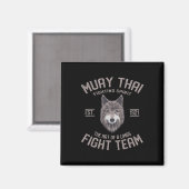 Muay Thai Wolf Thai Boksen Kickboksen  Magneet (Voorkant / Achterkant)
