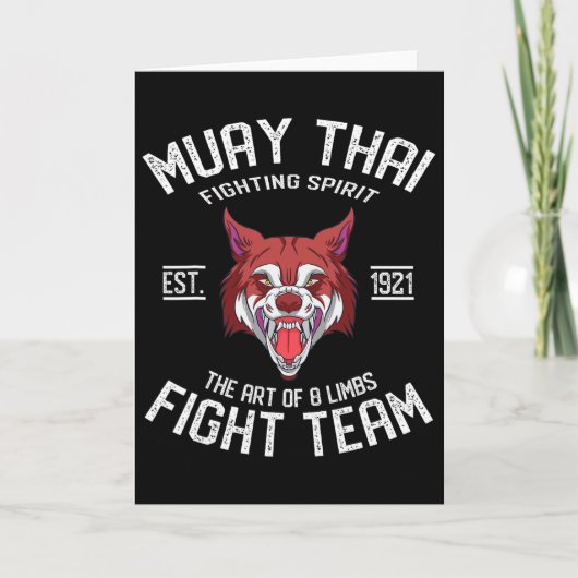 Muay Thai Wolf - Thai Boxing And Kickboxing  Kaart (Voorkant)