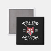 Muay Thai Wolf - Thaiboksen en kickboksen  Magneet (Voorkant / Achterkant)
