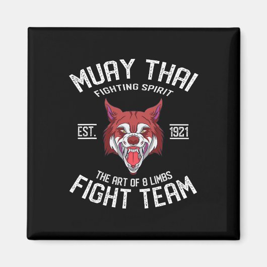 Muay Thai Wolf - Thaiboksen en kickboksen  Magneet (Voorkant)