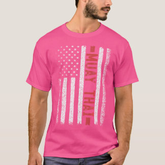 Muay Thaise Amerikaanse vlag 4 juli T-shirt
