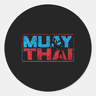 Muay Thaise vechter boksen Mial Hobby Ronde Sticker