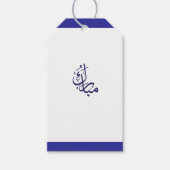 Mubarak Cadeau Label Blauw Cadeaulabel (Voorkant)