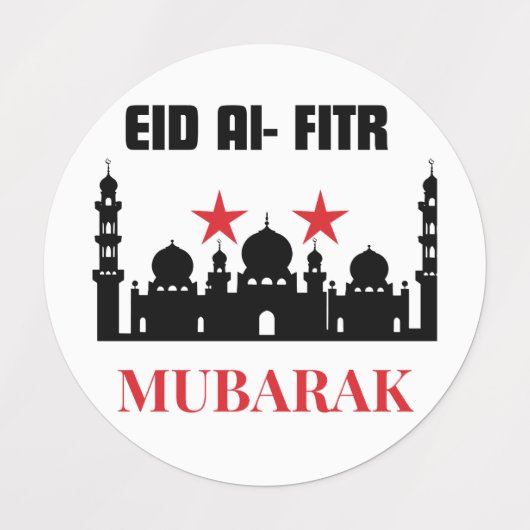 Mubarak Ho Eid Labels (Design 2)
