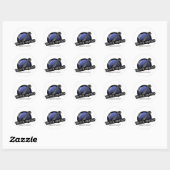 MUBS Blauw Ronde Sticker (Vel)