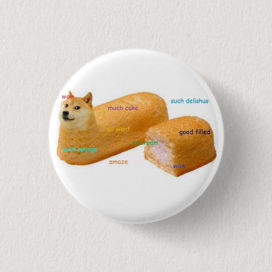 Much Cake DogeButton Ronde Button 3,2 Cm (Voorkant)