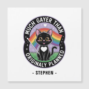 Much Gayer – Grappige Schattigee zwarte kat LGBTQ