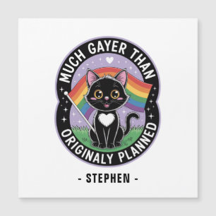 Much Gayer – Grappige Schattigee zwarte kat LGBTQ