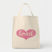 Much Loved - Roze liefde hart - Tote Bag (Voorkant)