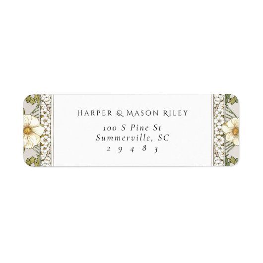 Mucha Aangepast retour adres label (Voorkant)