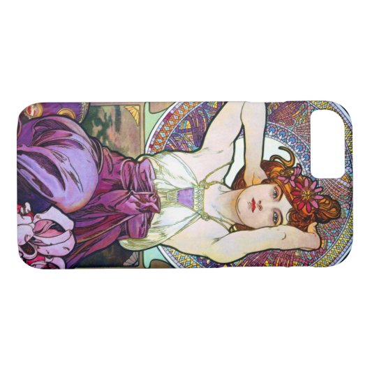 Mucha Amethyst Case-Mate iPhone Case (Achterkant (Horizontaal))