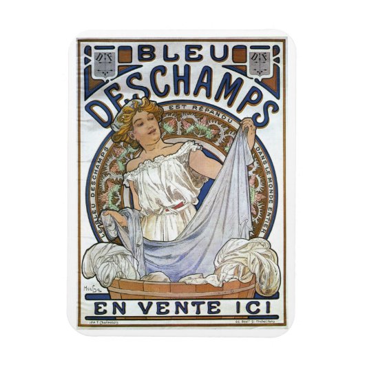 Mucha Art, Art Nouveau, Magneet (Verticaal)