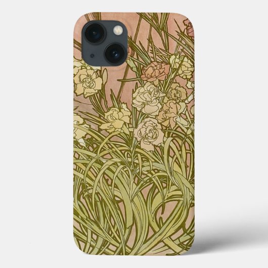 Mucha Art Nouveau-anjnbloemen Case-Mate iPhone Case (Achterkant)