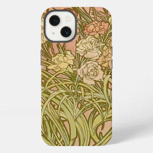 Mucha Art Nouveau-anjnbloemen iPhone 13 Hoesje