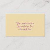 Mucha Art Nouveau - Art Deco-Visitekaartjes Visitekaartje (Achterkant)