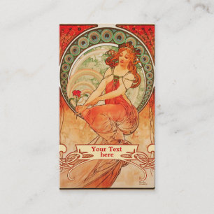 Mucha Art Nouveau - Art Deco-Visitekaartjes Visitekaartje