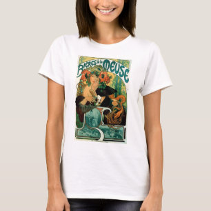 Mucha Art Nouveau: Bieres de la Meuse T-shirt