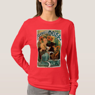 Mucha Art Nouveau: Bieres de la Meuse T-shirt