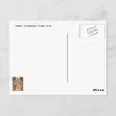 Mucha Art Nouveau Briefkaart - Zodiac - La Plume (Achterkant)