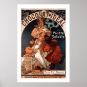 Mucha Art Nouveau Chocolate Poster (Voorkant)