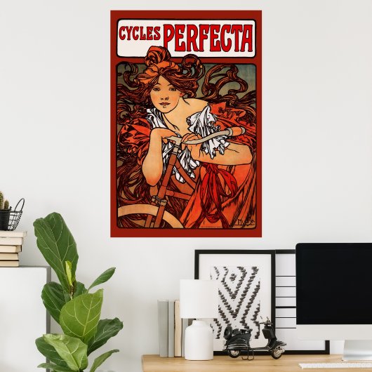 Mucha Art Nouveau Cycle Poster (Thuiskantoor)