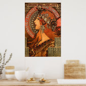 Mucha Art Nouveau Dames Soap Poster (Keuken)