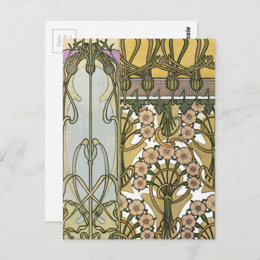 Mucha - Art Nouveau Decoratifs 1901 Briefkaart (Voorkant / Achterkant)