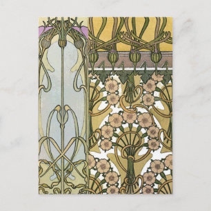 Mucha - Art Nouveau Decoratifs 1901 Briefkaart