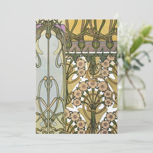 Mucha - Art Nouveau Decoratifs 1901 Kaart (Staand voorkant)